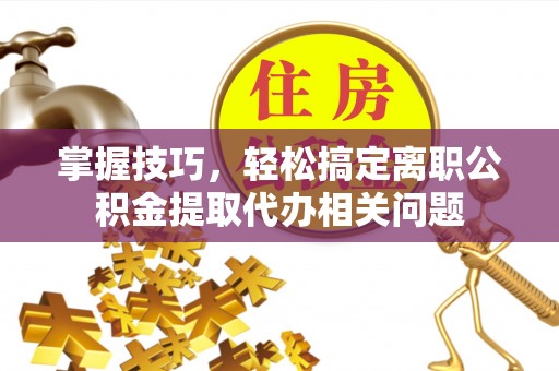 永修掌握技巧，轻松搞定离职公积金提取代办相关问题
