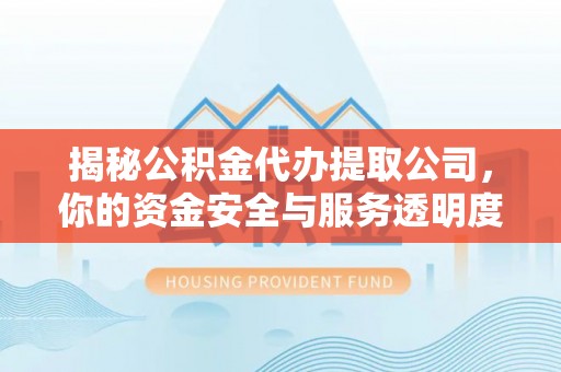 永修揭秘公积金代办提取公司，你的资金安全与服务透明度全解析