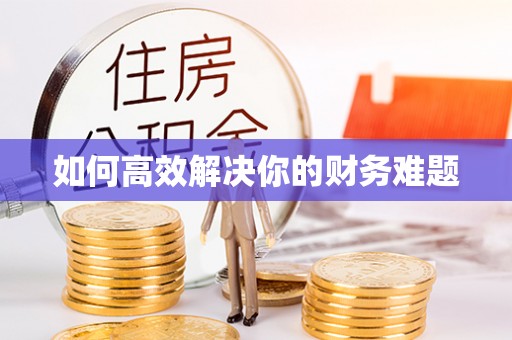 永修如何高效解决你的财务难题