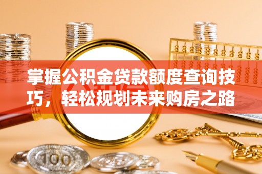 永修掌握公积金贷款额度查询技巧，轻松规划未来购房之路